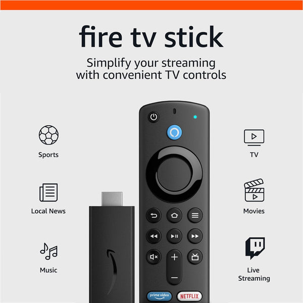 Amazon 2021 Fire TV Stick With Alexa Voice Remote Control