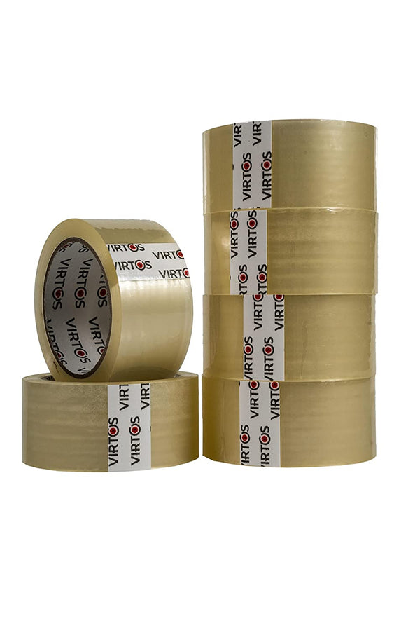 Virtos Tape Rolls Mixed Packaging Tape for Boxes and Parcels 48mm x 66m | Heavy Duty Roll Secure Sticky Sealing Tape | Strong Wrapping tape Moving Boxes Large Postal Bags Packing Cartons
